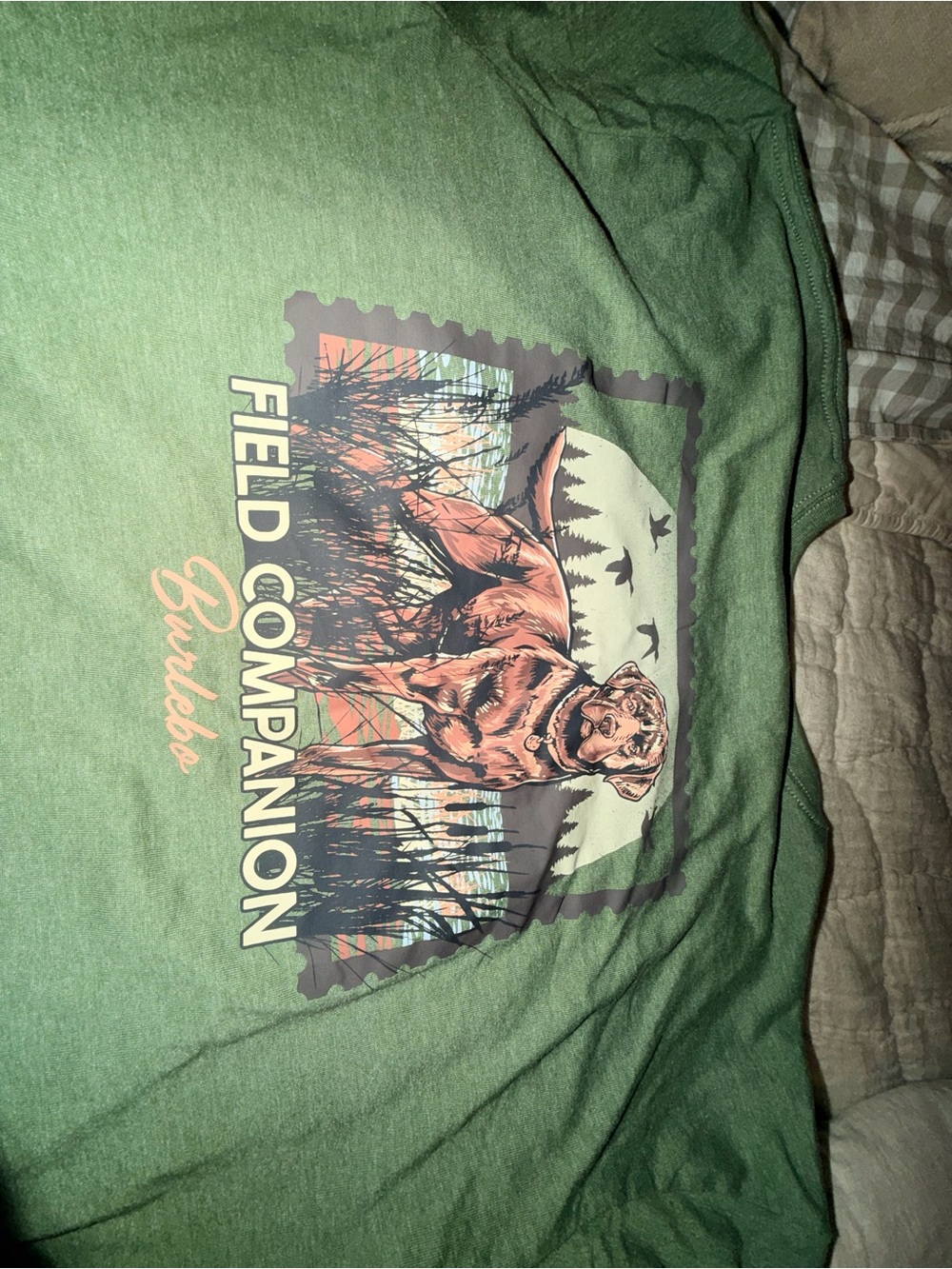 Burlebo Men’s Short-Sleeve Pocket T-Shirt in Olive Green - Picture 5 of 5